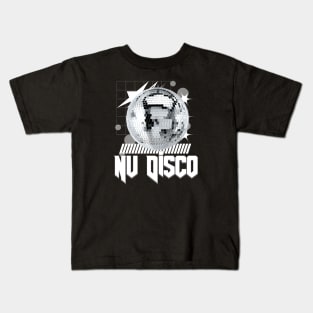 NU DISCO - ball (white) Kids T-Shirt